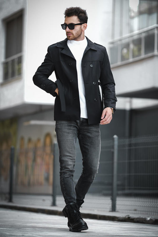 Lusaka Su İtici Slim Fit Kemer Detaylı Trençkot