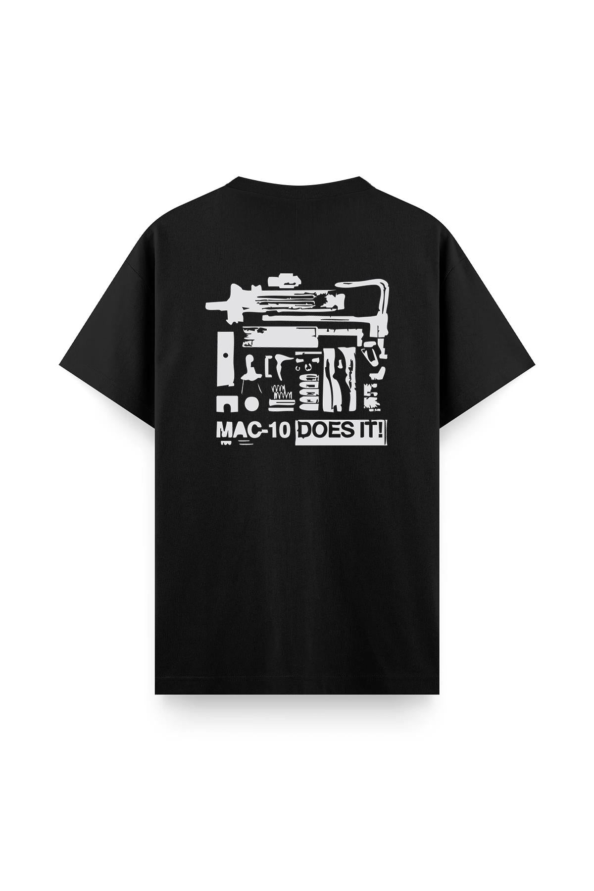 Mac 10  Sırt Baskılı Bisiklet Yaka Erkek Tshirt