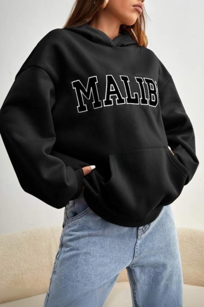 Malibu Ön Baskılı Unisex Sweatshirt