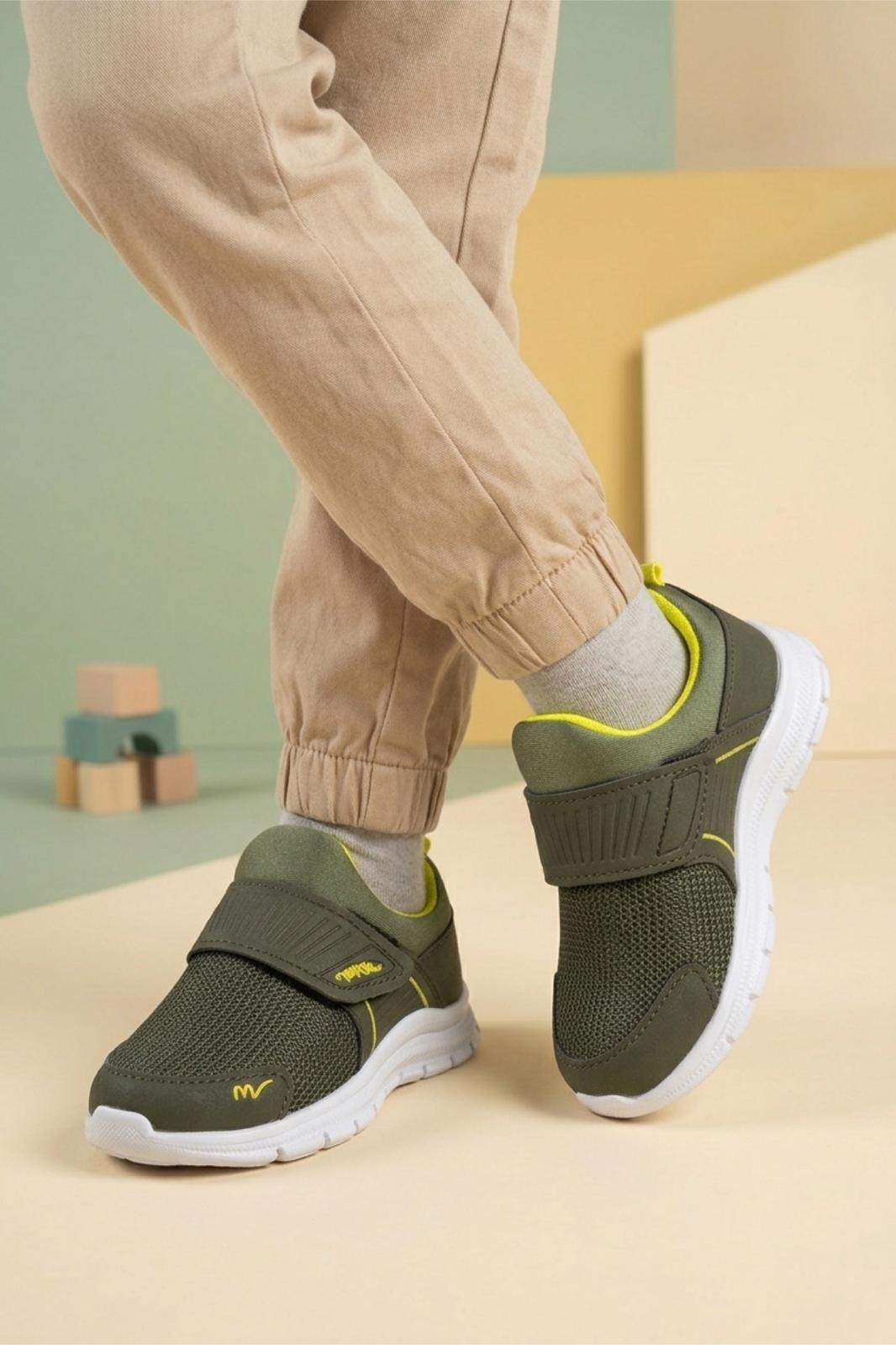 Meysa Unisex Çocuk Fileli Hafif Spor Ayakkabı - Cırt Cırtlı Ortopedik Tabanlı Günlük Yürüyüş Ayakkabısı