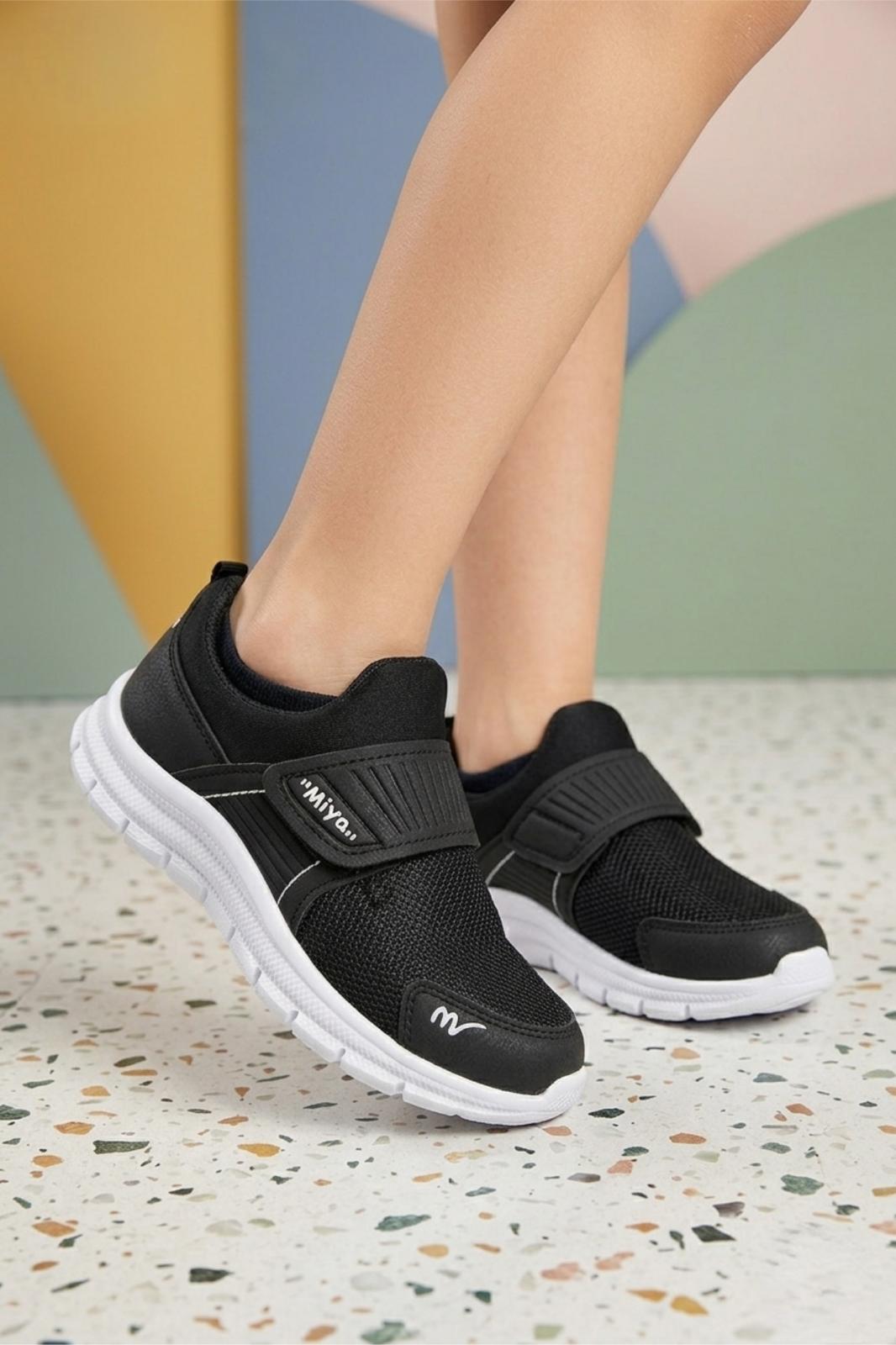 Meysa Unisex Çocuk Fileli Hafif Spor Ayakkabı - Cırt Cırtlı Ortopedik Tabanlı Günlük Yürüyüş Ayakkabısı