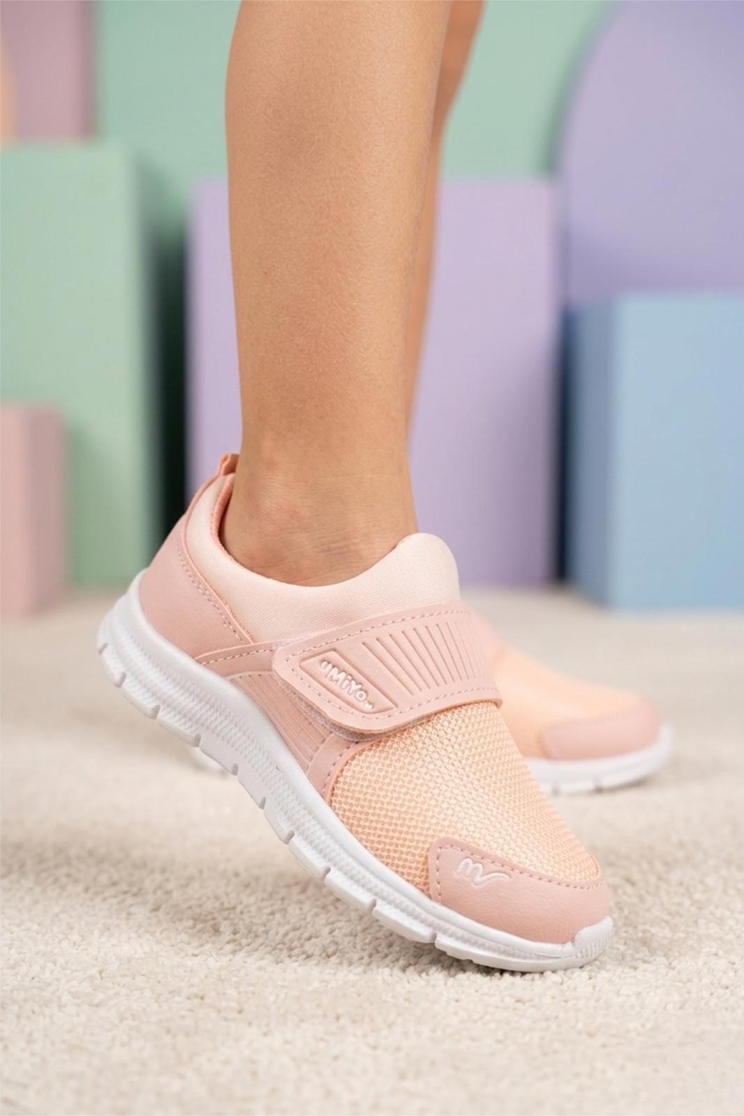 Meysa Unisex Çocuk Fileli Hafif Spor Ayakkabı - Cırt Cırtlı Ortopedik Tabanlı Günlük Yürüyüş Ayakkabısı