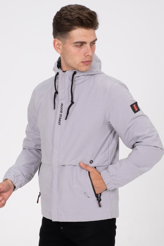 Mood Street Baskılı Su İtici Slim Fit Erkek Yağmurluk Mont
