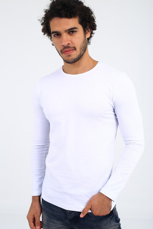 Mys Lion 4013 Slim Fit Likralı Uzunkol Basic Sweat