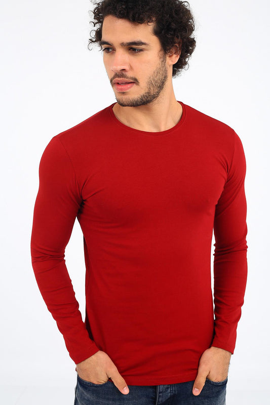 Mys Lion 4013 Slim Fit Likralı Uzunkol Basic Sweat