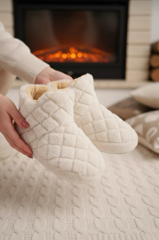 Ness Kadın Ev Botu Peluş Ev Pandufu Ses Yapmaz Taban Sıcak Şık Kürklü Panduf Ev Botu