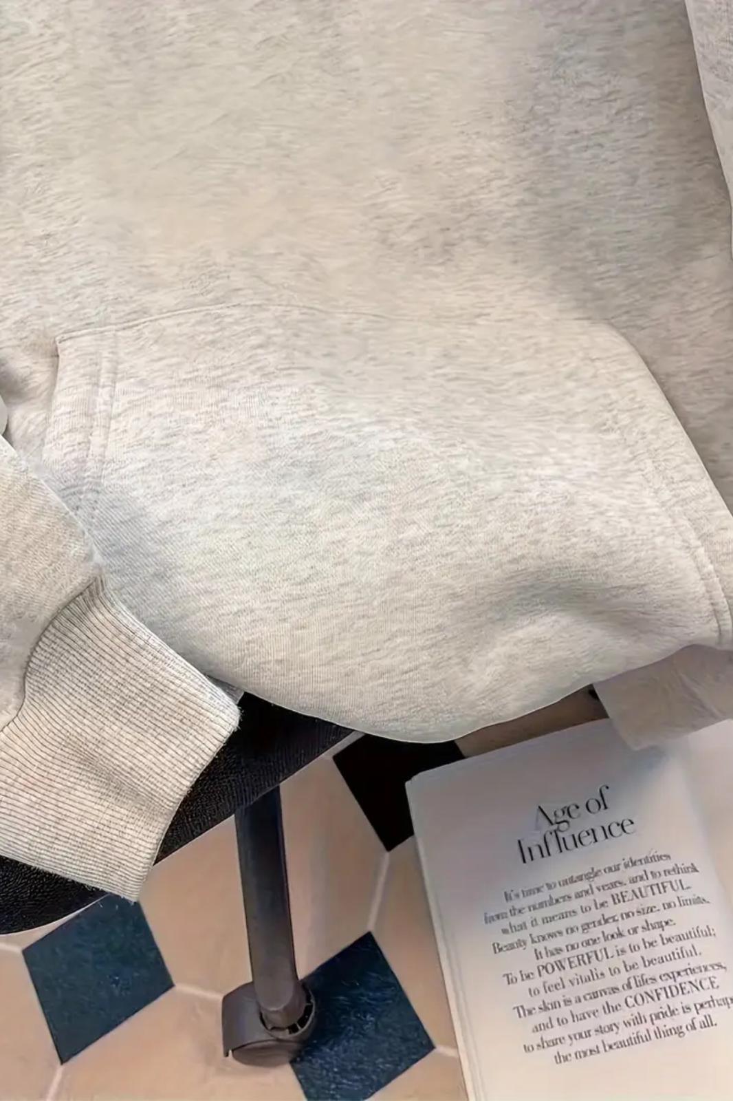 Cut İs Cool Kedi Sırt Baskılı İçi Pamuklu Unisex Sweatshirt