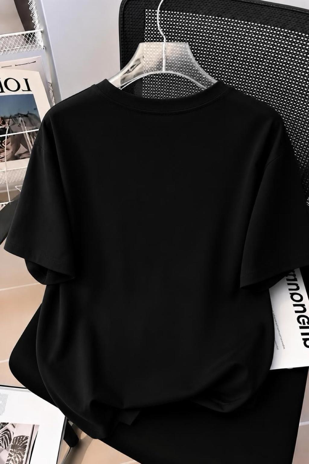 Papatya Kanatlı Kelebek Baskılı Oversize Kadın T-Shirt