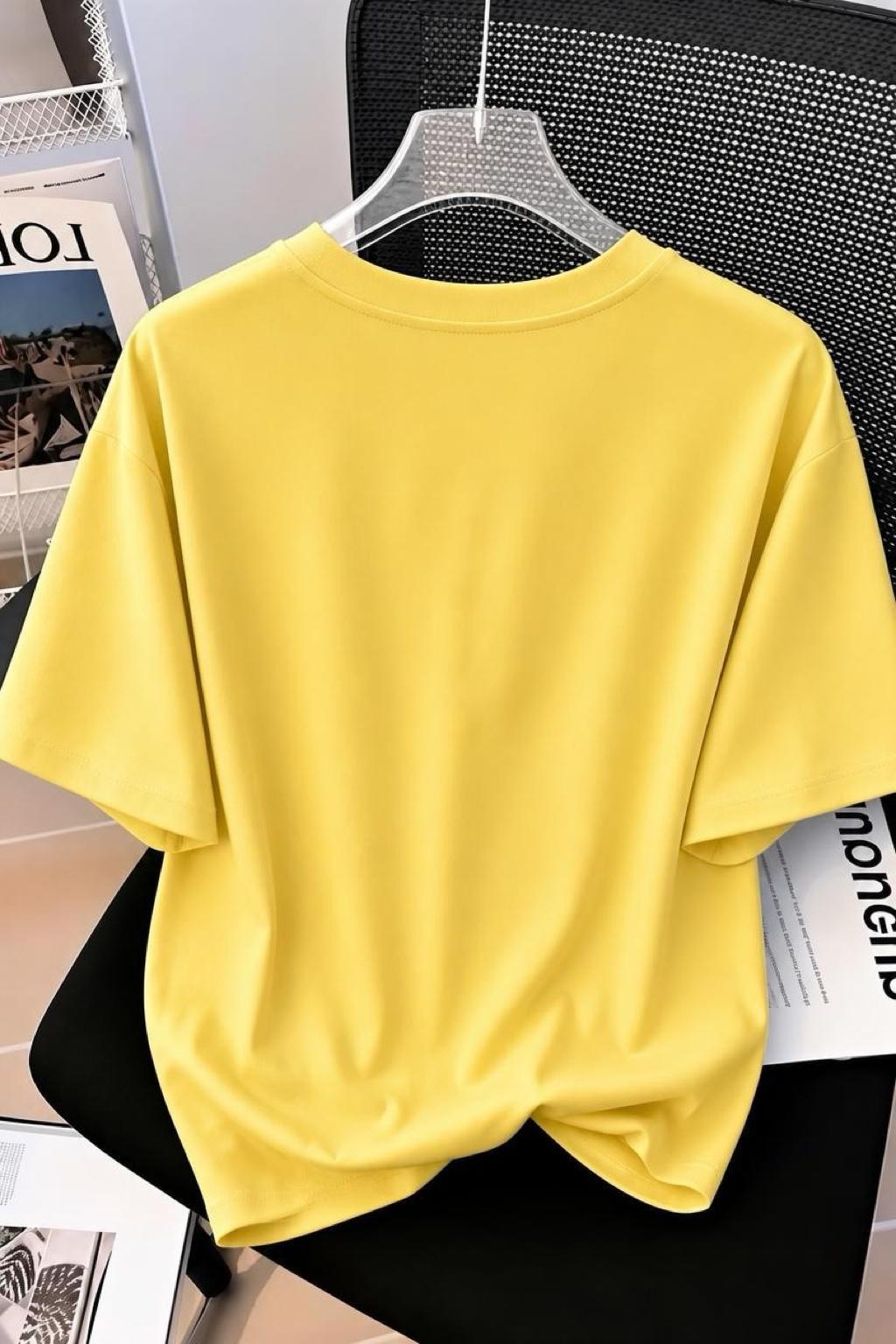 Papatya Kanatlı Kelebek Baskılı Oversize Kadın T-Shirt
