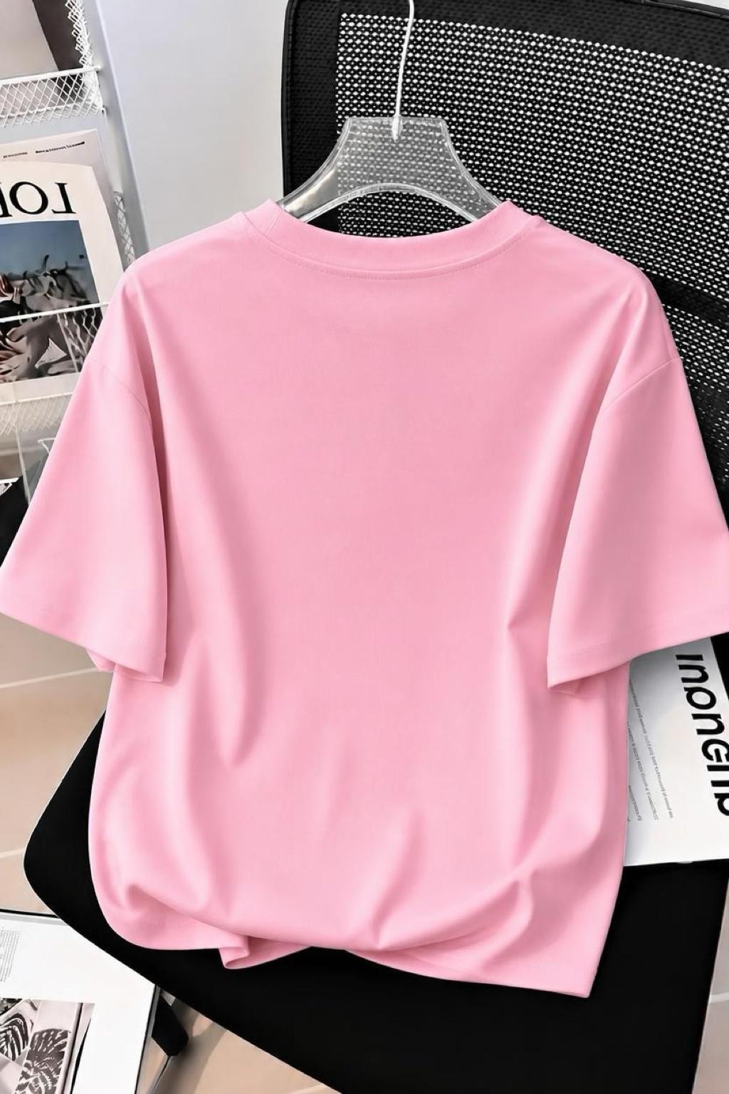 Papatya Kanatlı Kelebek Baskılı Oversize Kadın T-Shirt