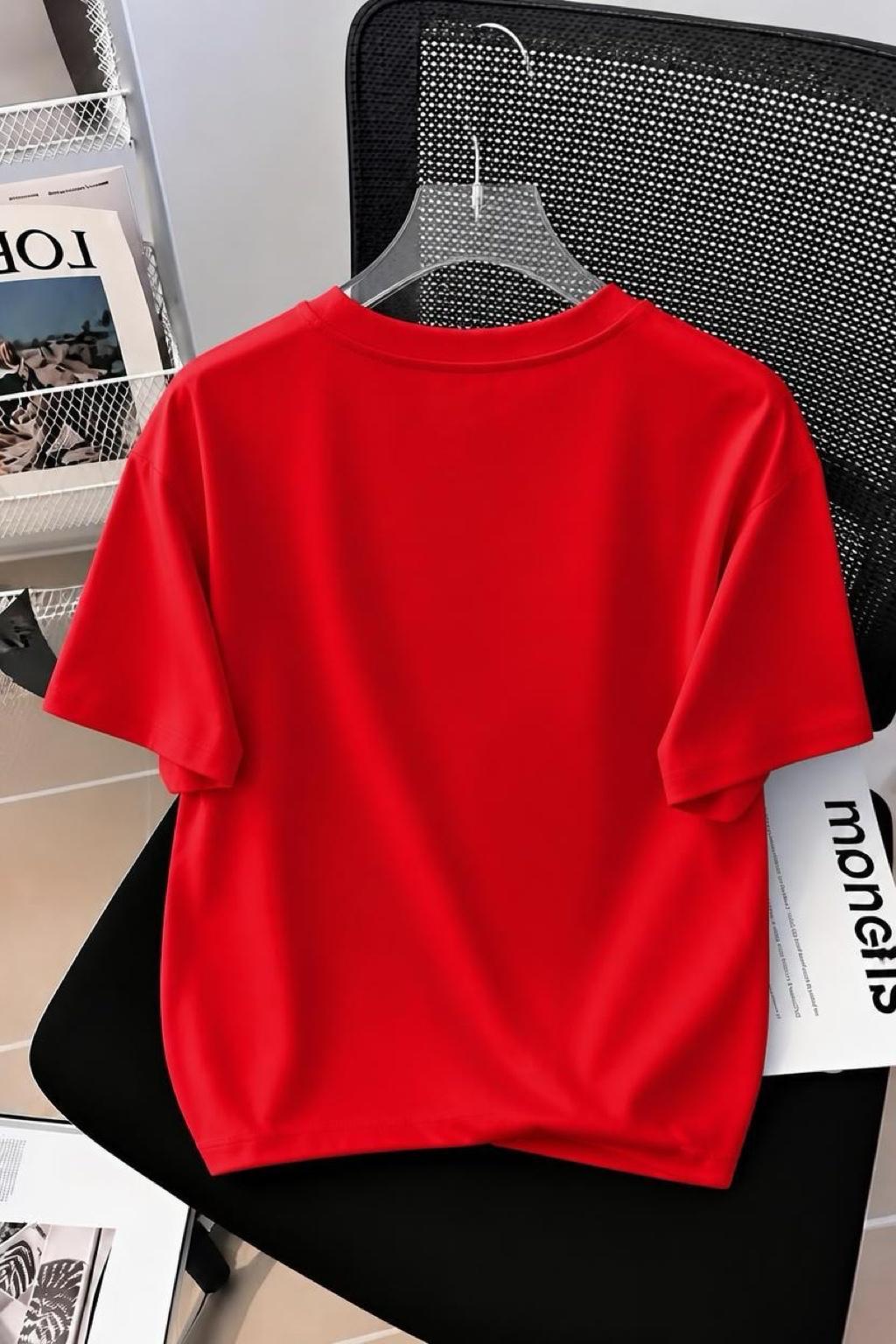 Papatya Kanatlı Kelebek Baskılı Oversize Kadın T-Shirt