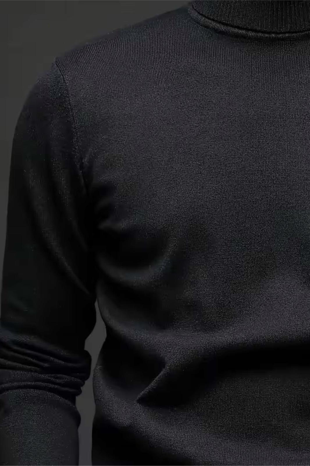 Premium Slim Fit Pamuk Polyester Erkek Boğazlı Kazak Triko
