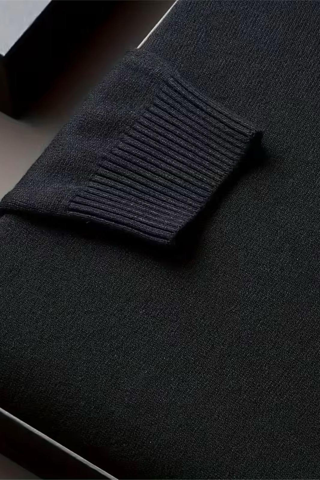 Premium Slim Fit Pamuk Polyester Erkek Boğazlı Kazak Triko