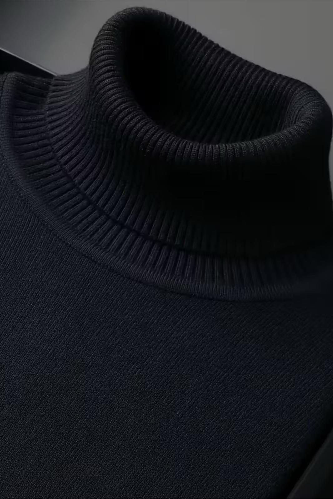 Premium Slim Fit Pamuk Polyester Erkek Boğazlı Kazak Triko