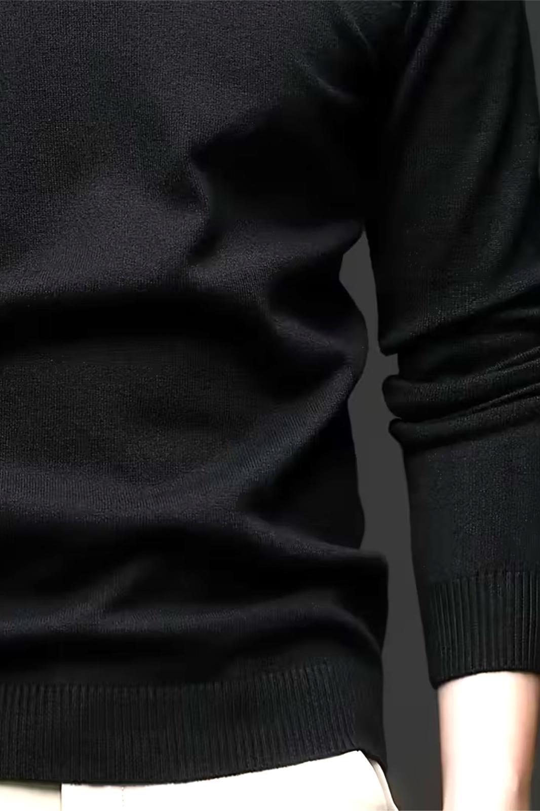 Premium Slim Fit Pamuk Polyester Erkek Boğazlı Kazak Triko