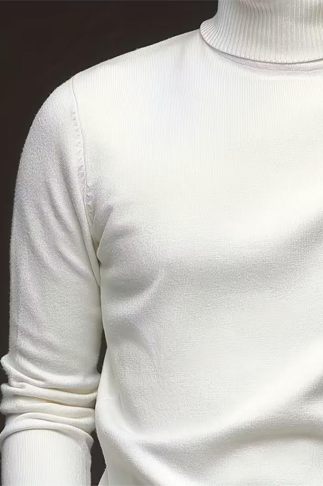 Premium Slim Fit Pamuk Polyester Erkek Boğazlı Kazak Triko