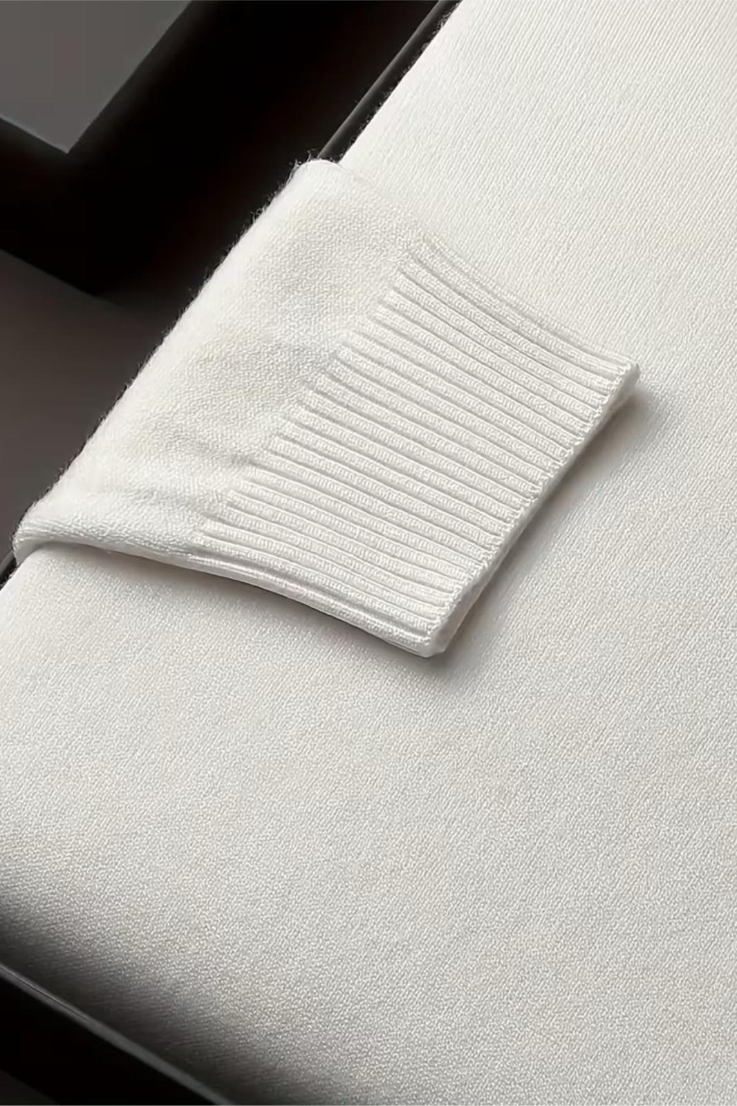 Premium Slim Fit Pamuk Polyester Erkek Boğazlı Kazak Triko