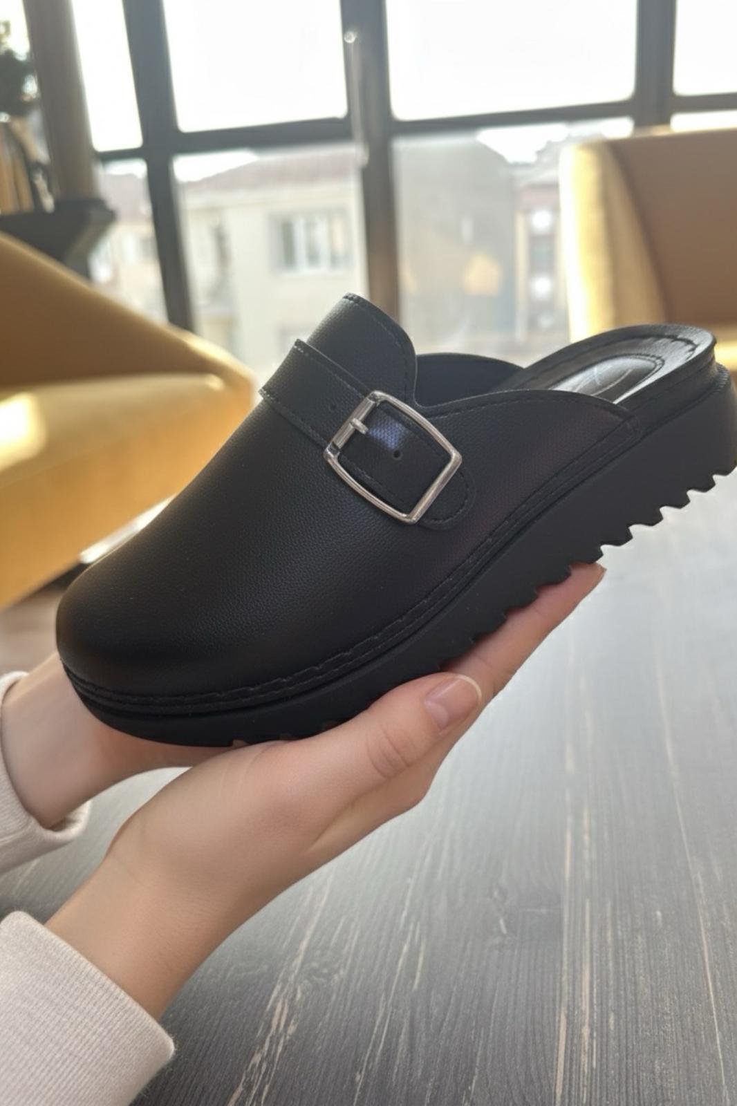 Prl 3102 Tokalı Ortopedik Yumuşak Hafif Taban Önü Kapalı Günlük Anne Kadın Terlik