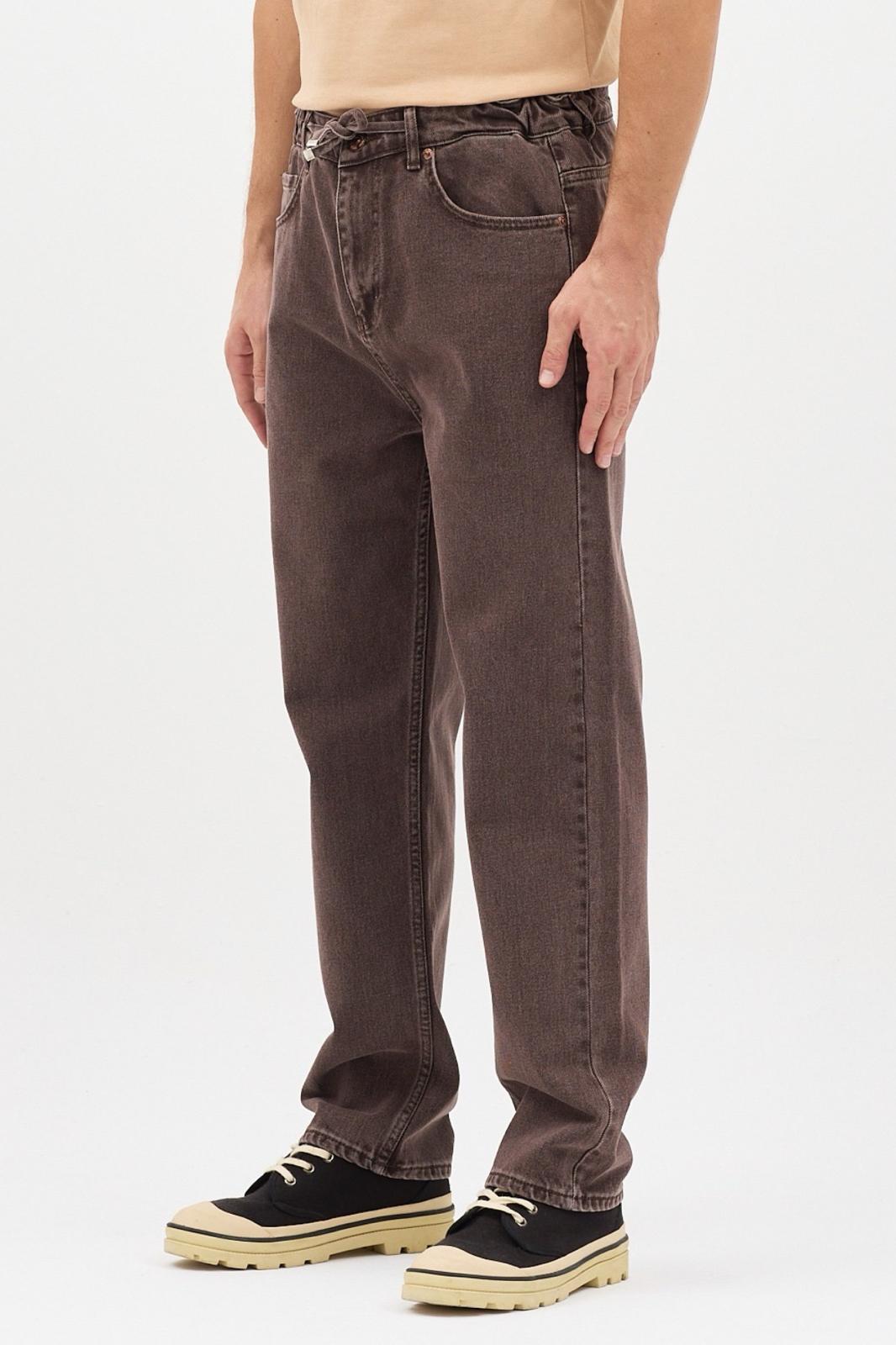 Reax 896 Beli Lastikli İpli Baggy Bol Kesim Kot Pantolon