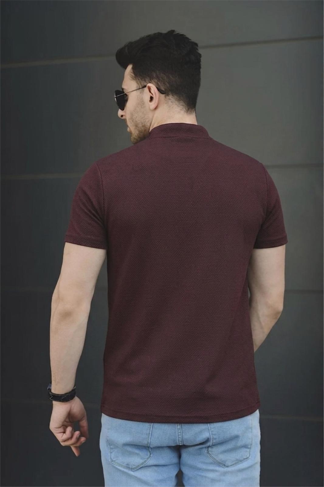 Roderick Hakim Yaka Petek Kumaş Yarım Fermuarlı Erkek Tshirt