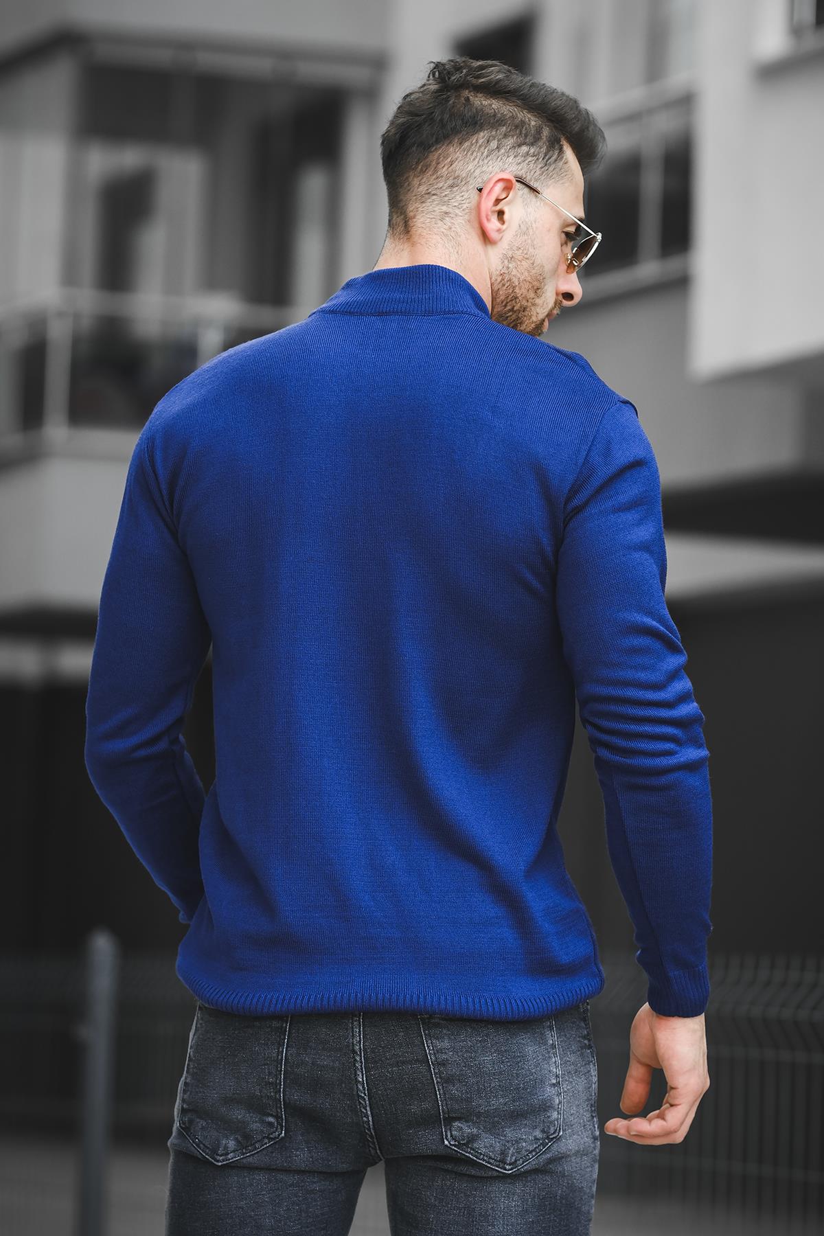 Seka 815 Pamuk Slim Fit Erkek Yarım Balıkçı Kazak