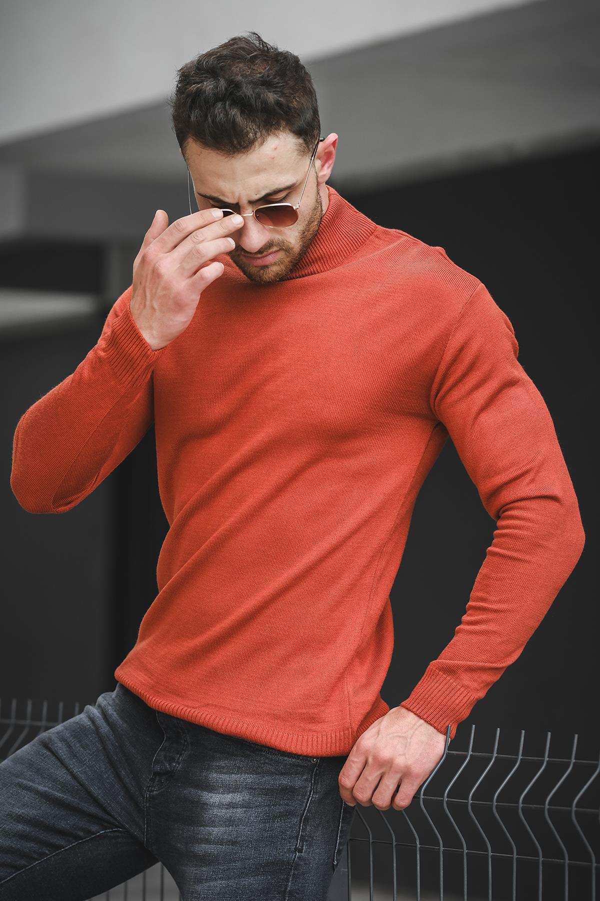 Seka 815 Pamuk Slim Fit Erkek Yarım Balıkçı Kazak