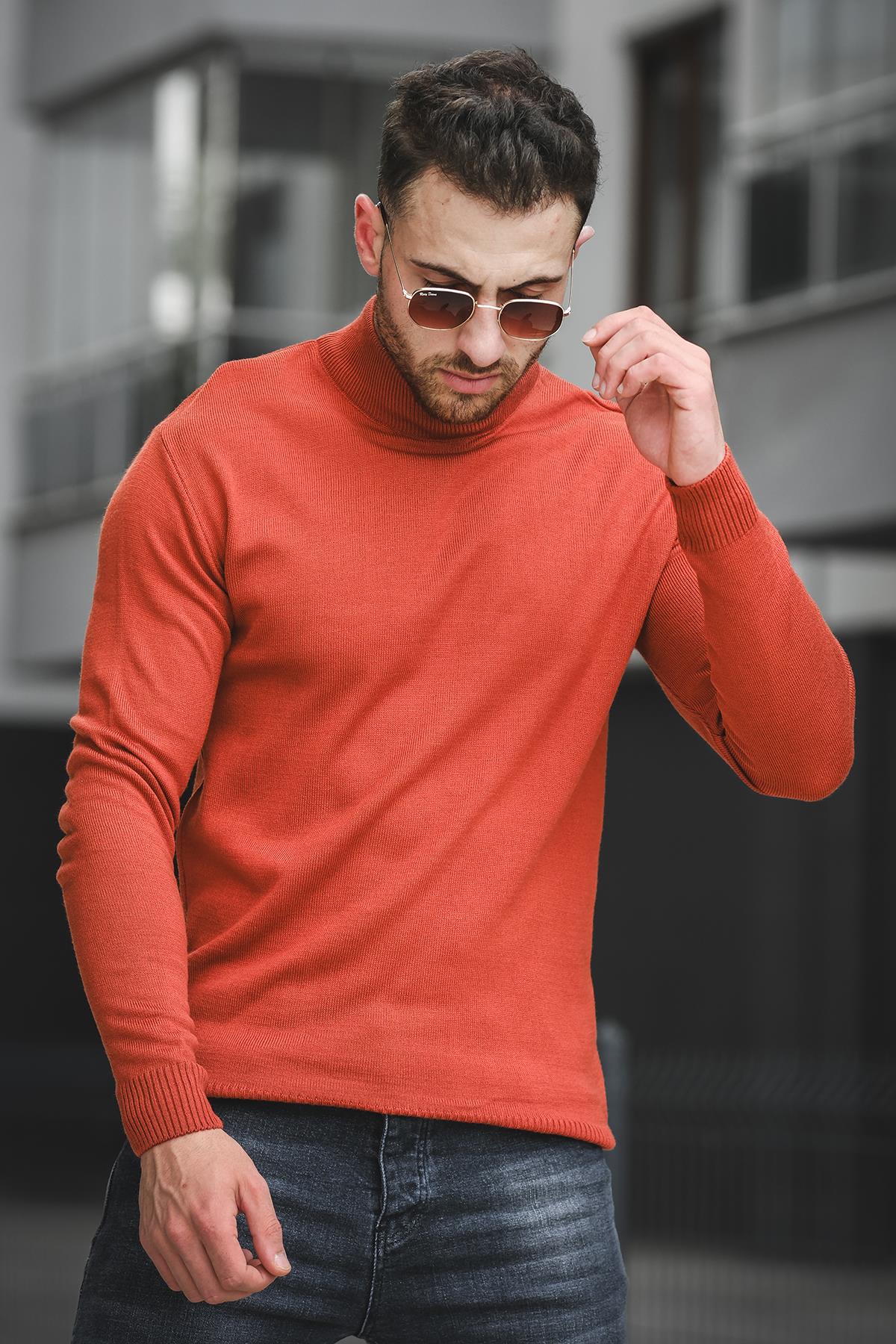 Seka 815 Pamuk Slim Fit Erkek Yarım Balıkçı Kazak