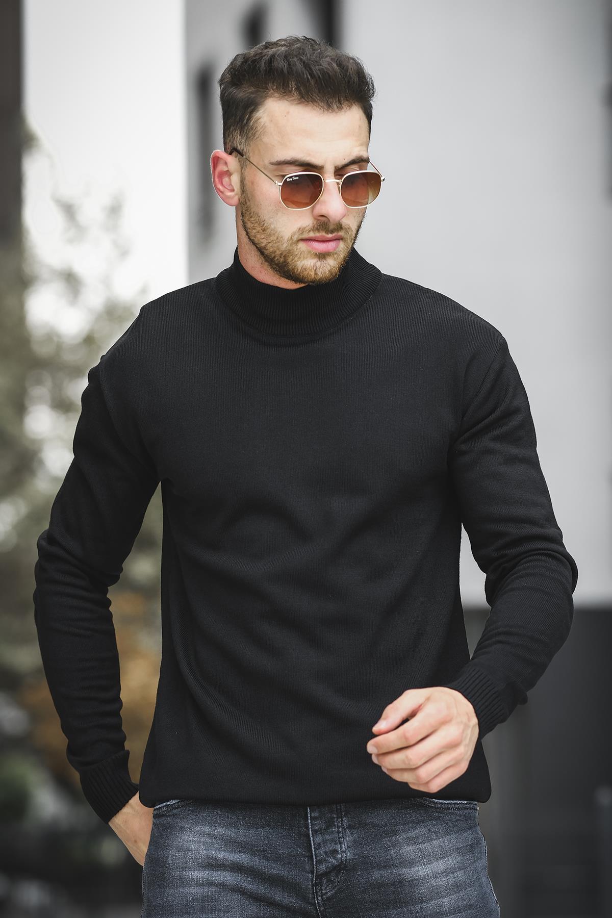 Seka 815 Pamuk Slim Fit Erkek Yarım Balıkçı Kazak