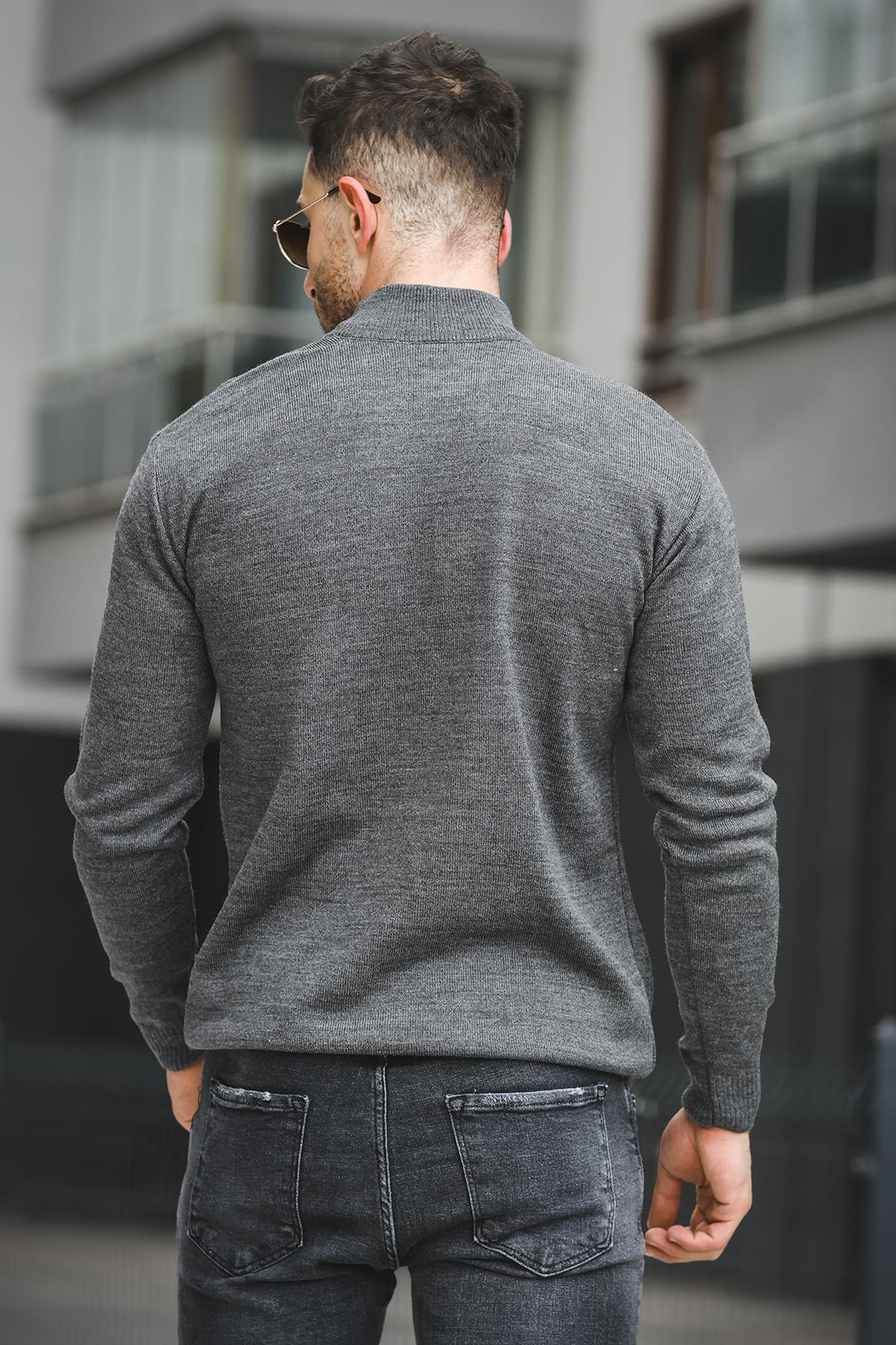 Seka 815 Pamuk Slim Fit Erkek Yarım Balıkçı Kazak