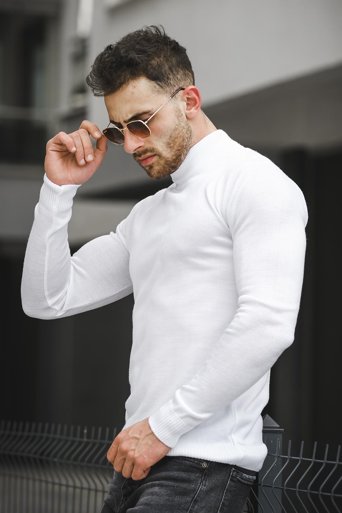 Seka 815 Pamuk Slim Fit Erkek Yarım Balıkçı Kazak