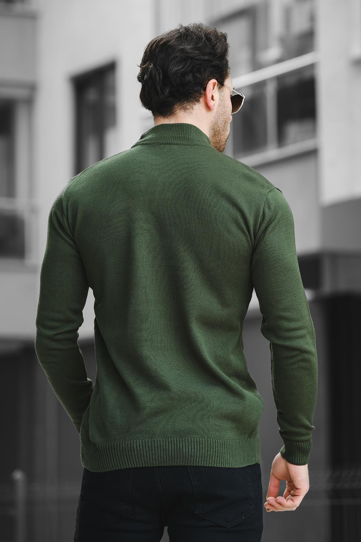 Seka 815 Pamuk Slim Fit Erkek Yarım Balıkçı Kazak
