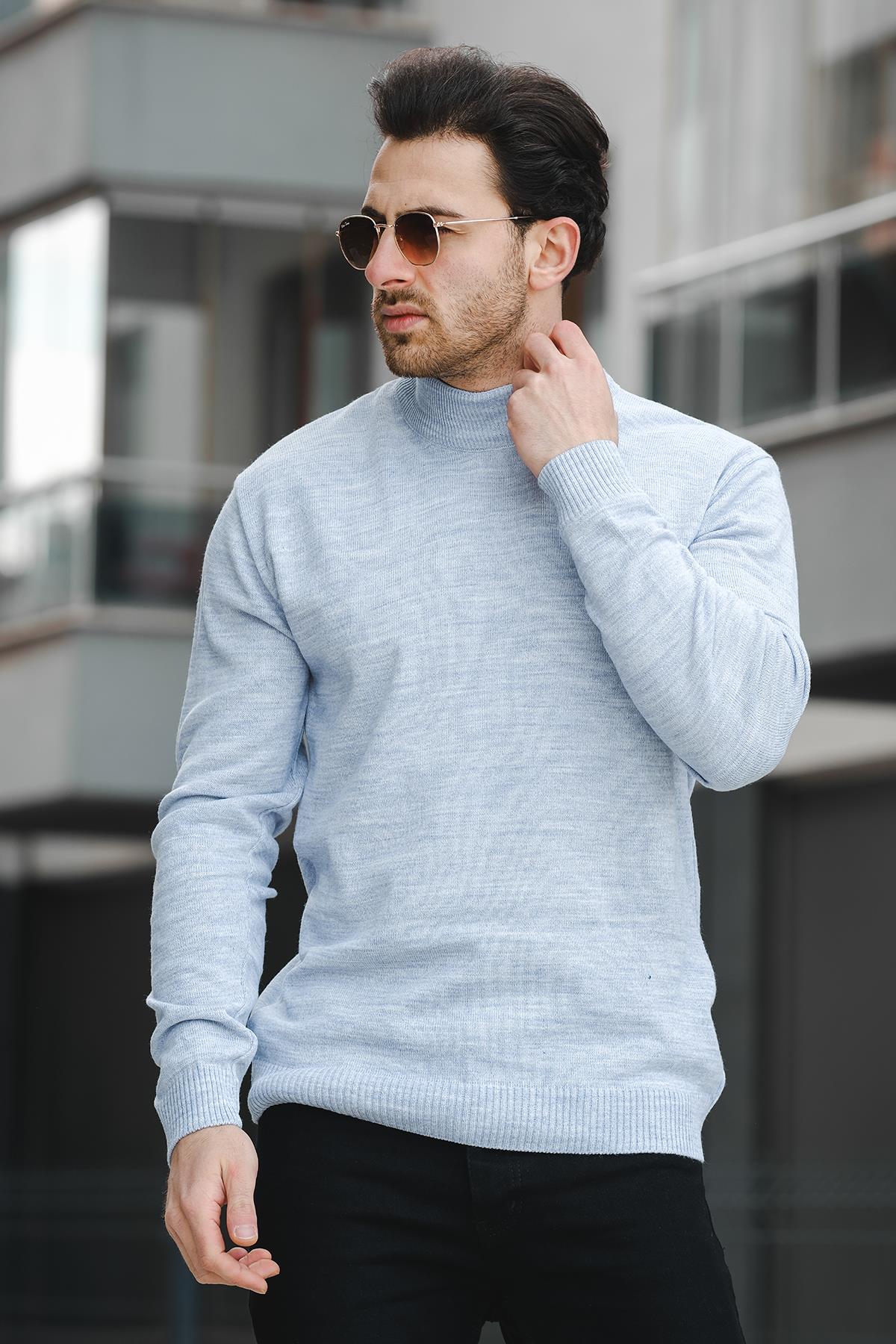 Seka 815 Pamuk Slim Fit Erkek Yarım Balıkçı Kazak