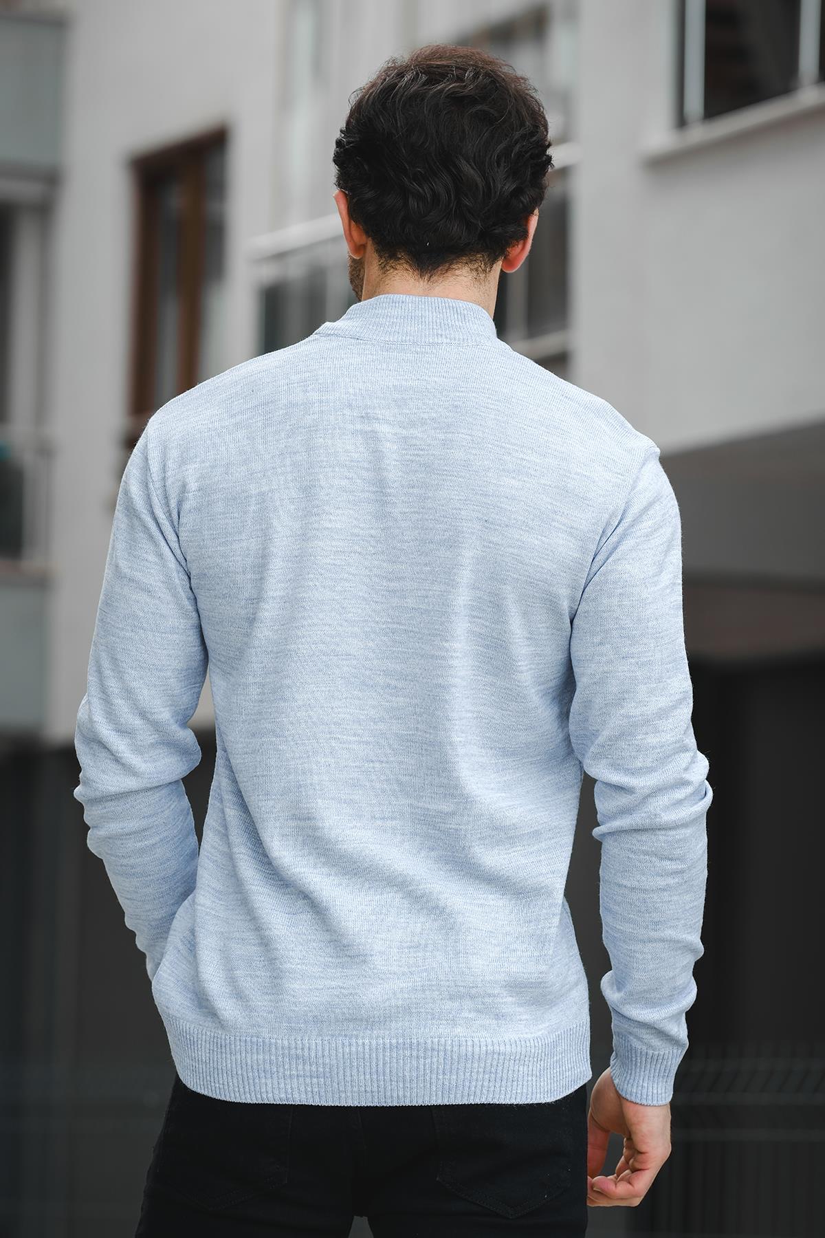 Seka 815 Pamuk Slim Fit Erkek Yarım Balıkçı Kazak
