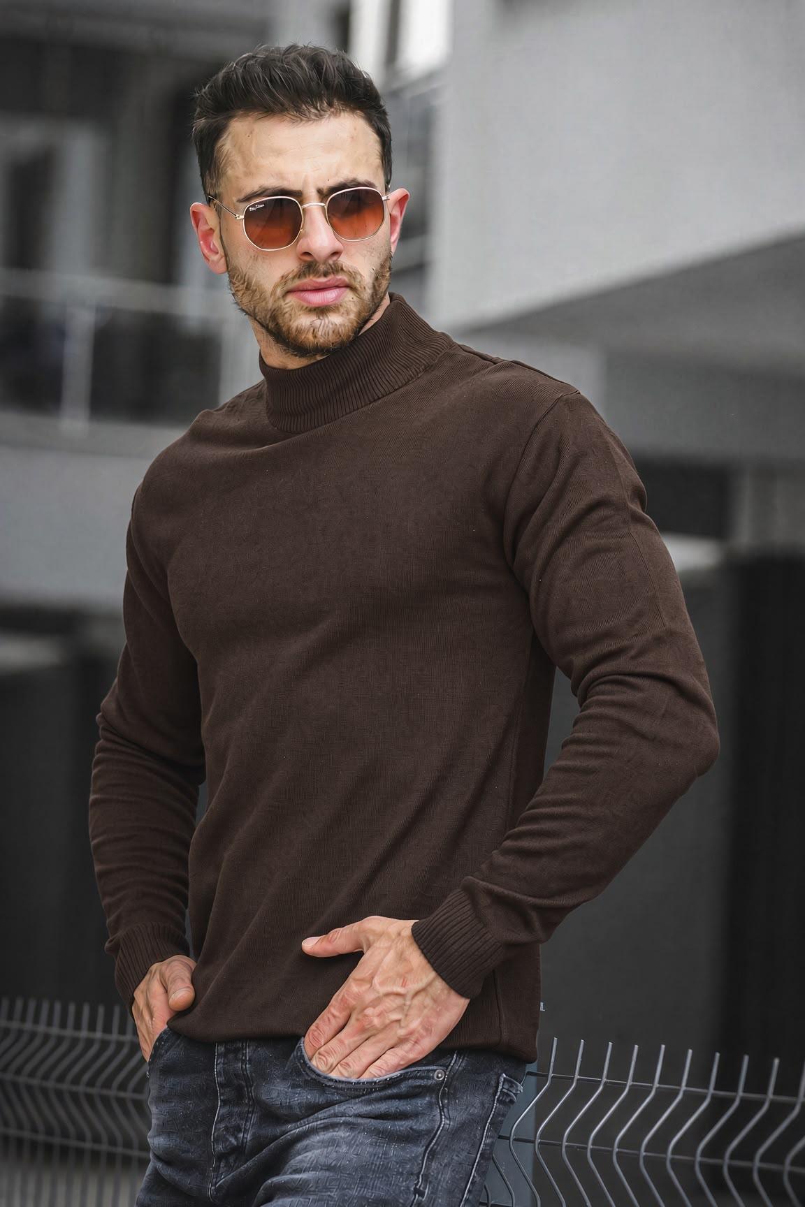 Seka 815 Pamuk Slim Fit Erkek Yarım Balıkçı Kazak
