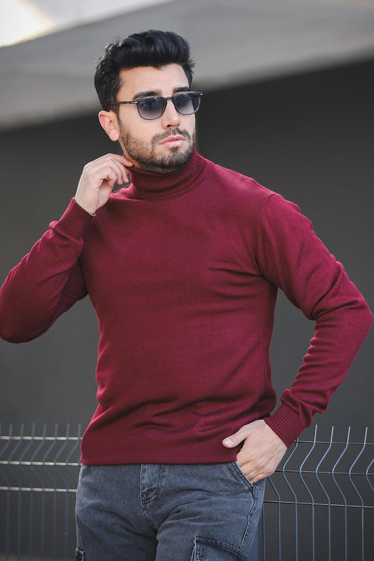 Seka 849 Pamuk Slim Fit Erkek Tam Balıkçı Boğazlı Kazak