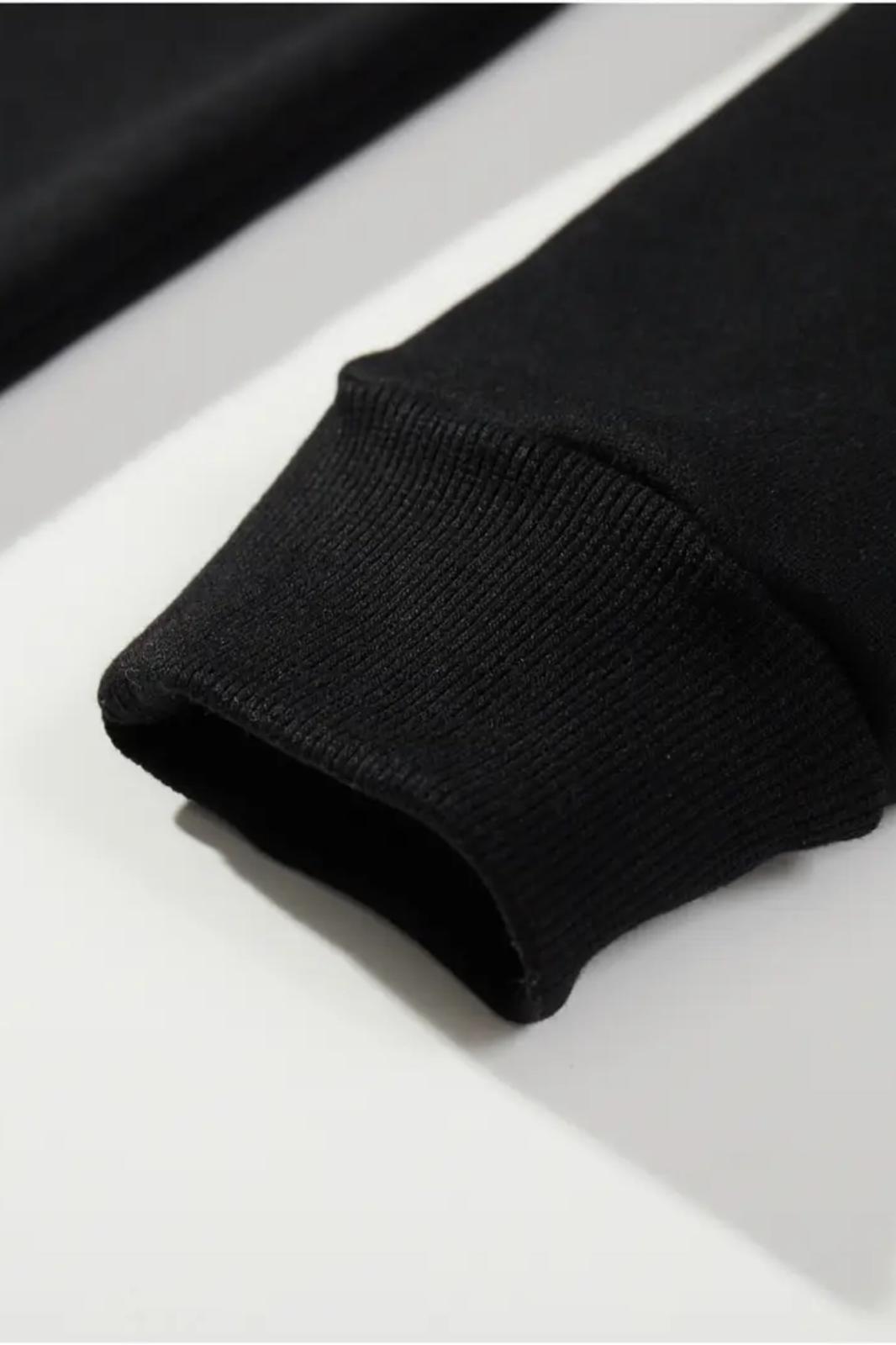 Siluet Kedi Sırt Baskılı İçi Pamuklu Unisex Sweatshirt