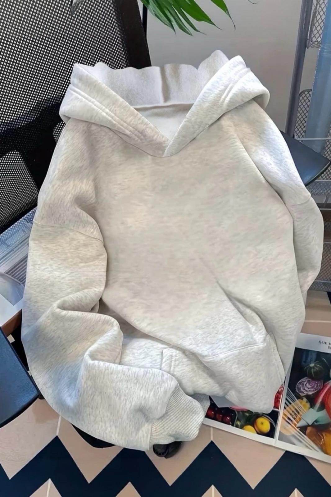Sw Fish And Cat Sırt Baskılı Kadın Kapüşonlu Sweatshirt