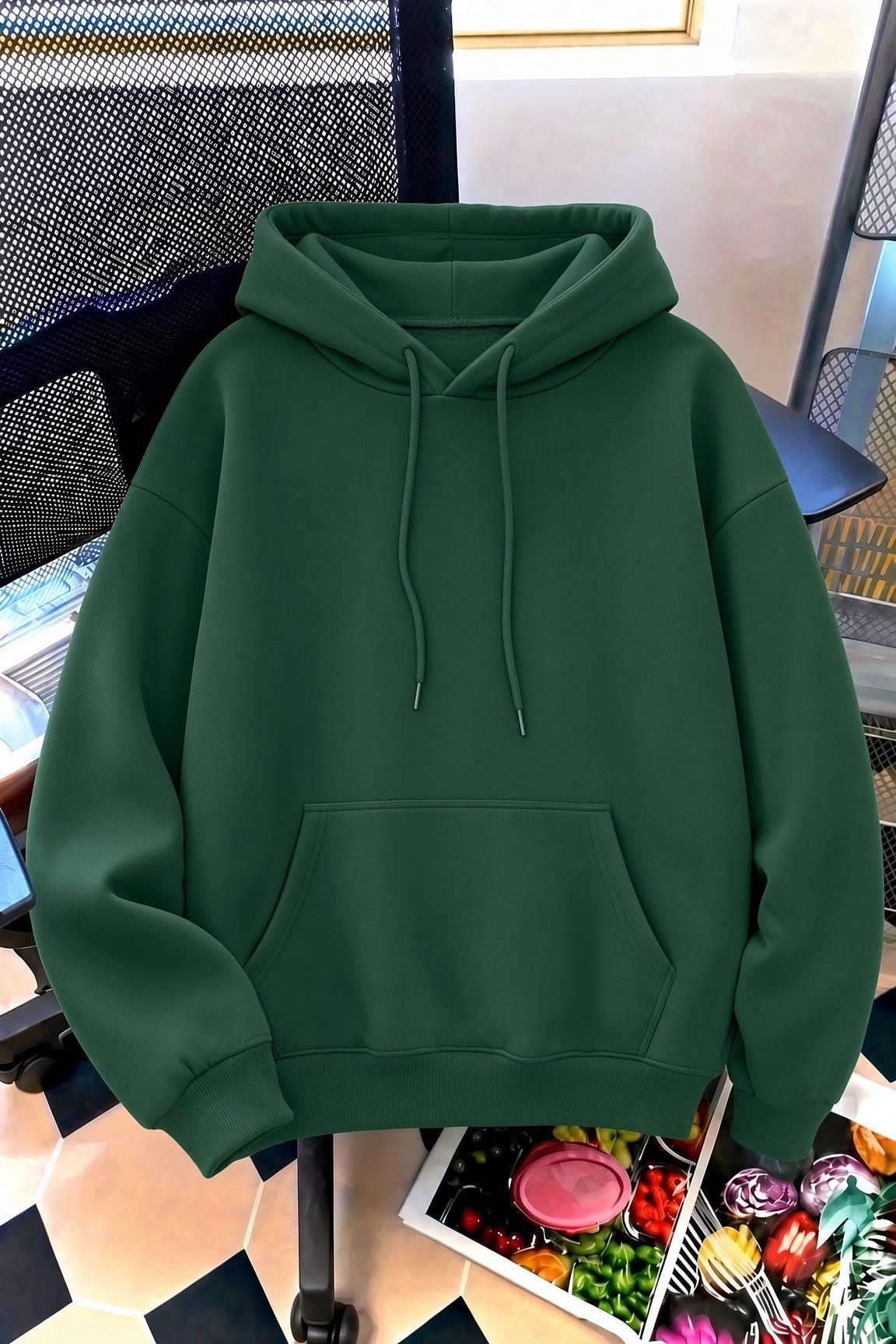 Sunny Day Botanical Sırt Baskılı Oversize Kapüşonlu Sweatshirt | Çiçek Desenli Şardonlu Kumaş Hoodie