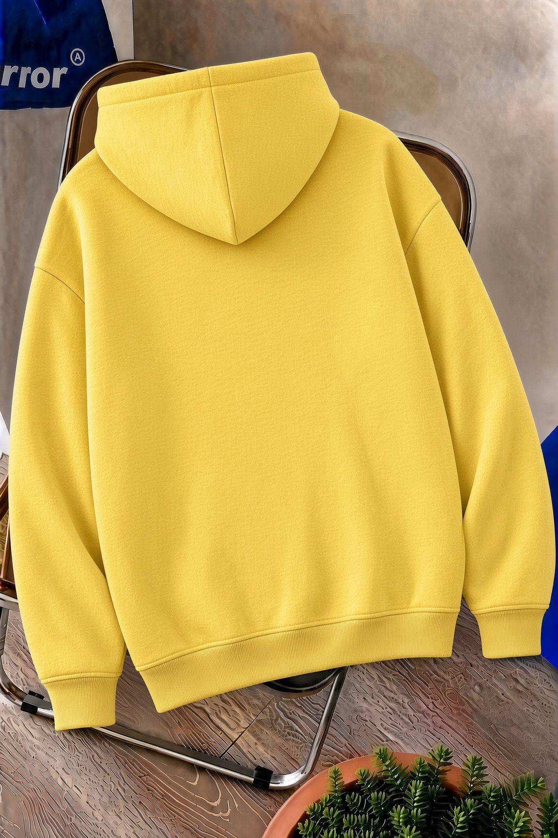 Sw Life Design Minimalist İllüstrasyon Baskılı Unisex Kapüşonlu Sweatshirt-Büyük Beden Seçenekli