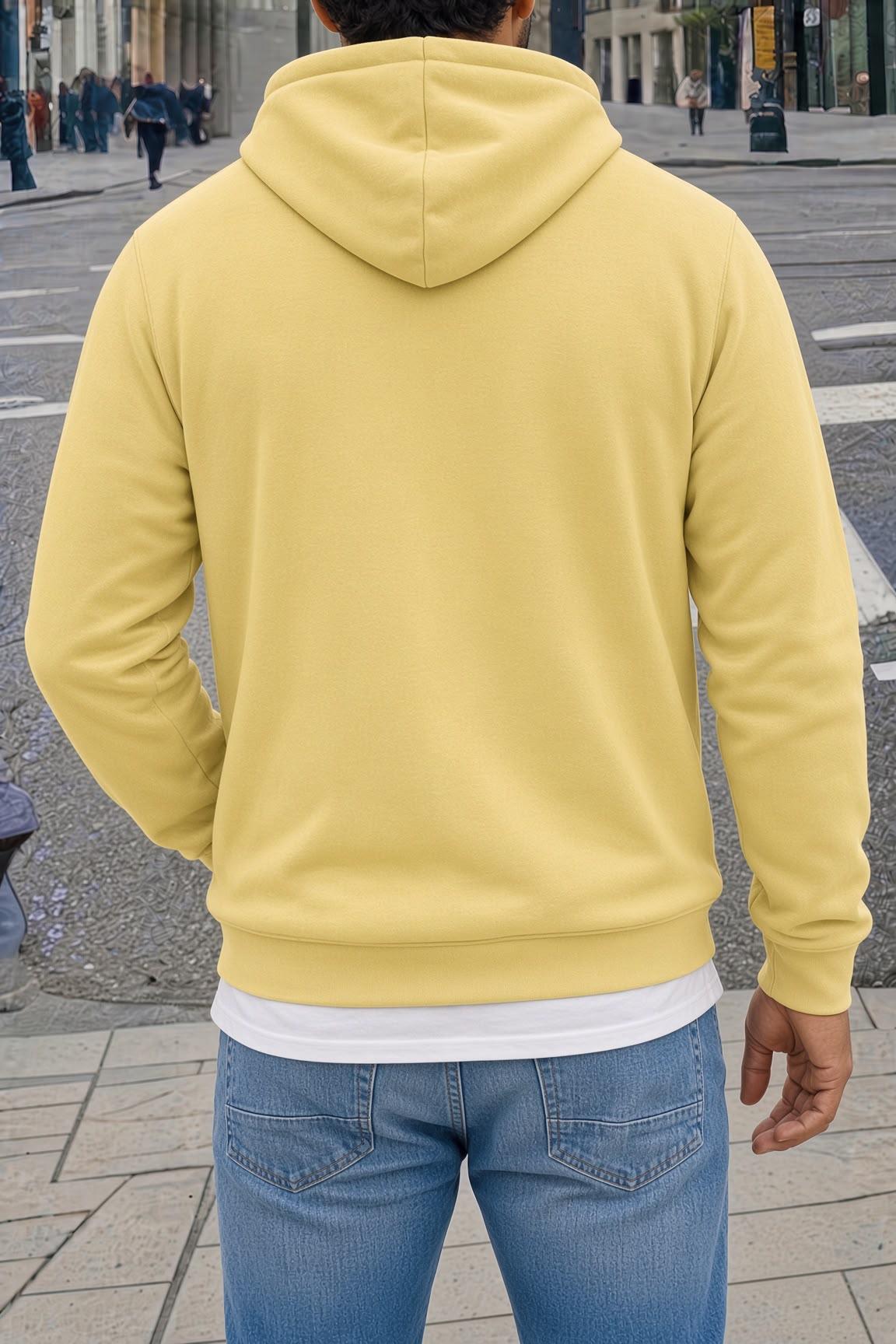 Sw Newyork Brooklyn Baskılı İki İplik Pamuklu Erkek Kanguru Cepli Kapüşonlu Sweatshirt / Hoodie