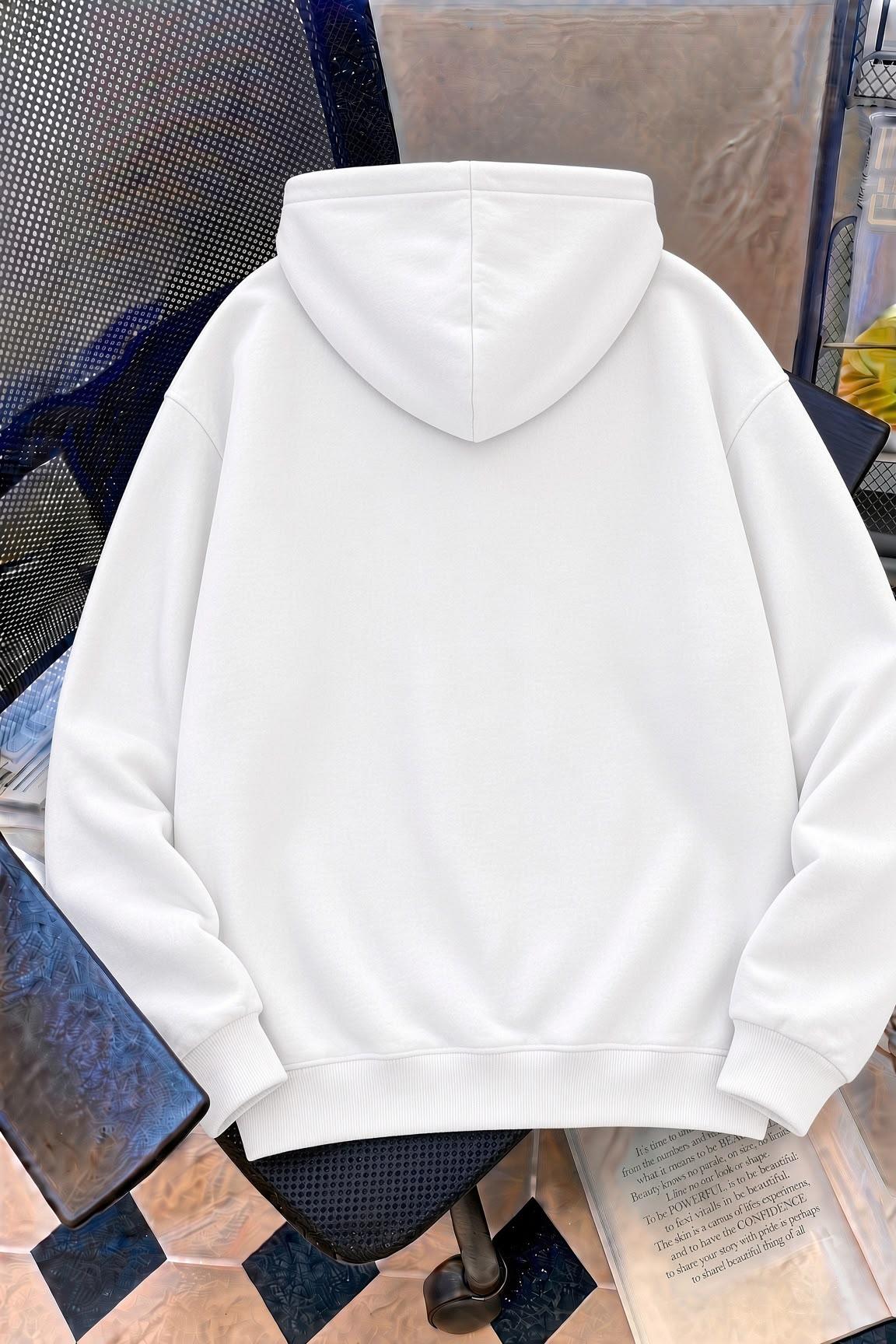 Sw Sevimli Panda Detaylı Kanguru Cepli Oversize Kapüşonlu Sweatshirt (Hoodie)
