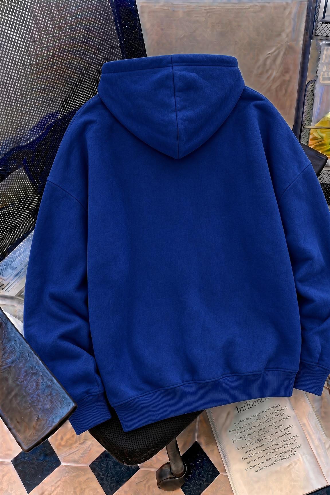 Sw Sevimli Panda Detaylı Kanguru Cepli Oversize Kapüşonlu Sweatshirt (Hoodie)