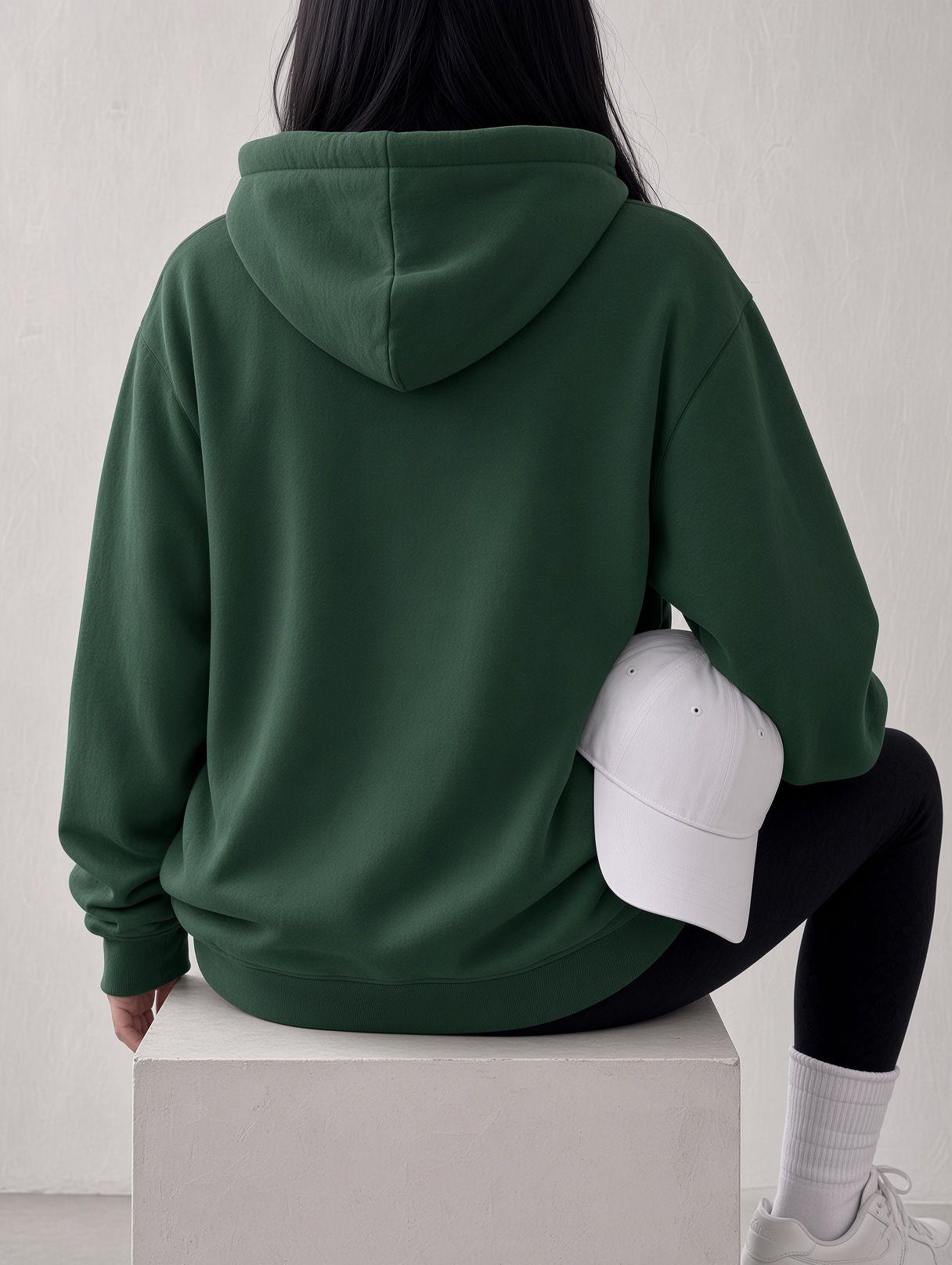 Sw Unisex Oversize "New York Crew" Baskılı Kapüşonlu Kanguru Cep Sweatshirt