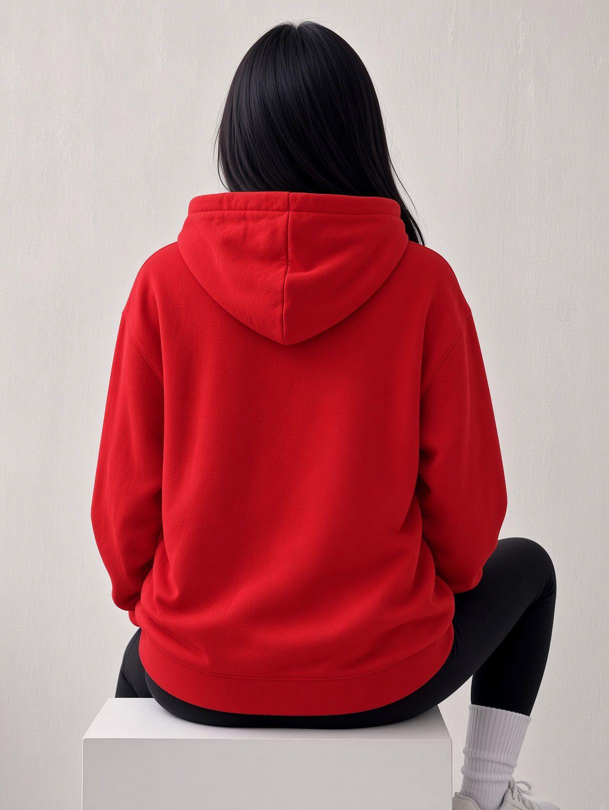 Sw Unisex Oversize "New York Crew" Baskılı Kapüşonlu Kanguru Cep Sweatshirt