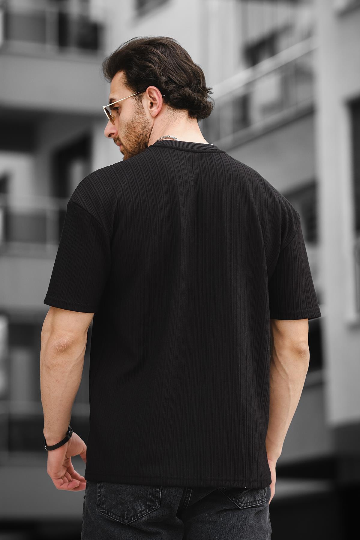 Trc 2788 Baskılı Bisiklet Yaka Oversize Erkek Tshirt