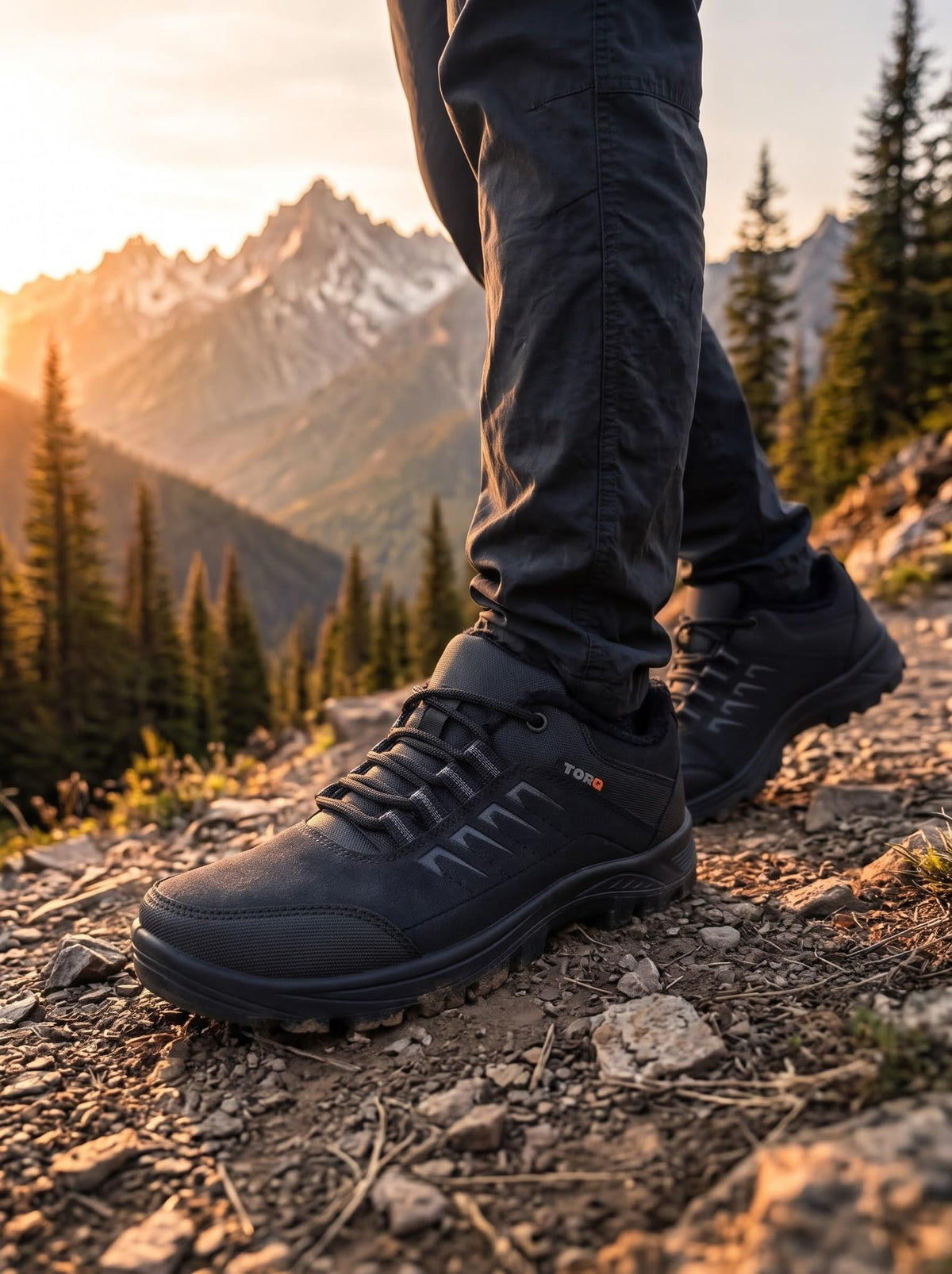 Trq Erkek Outdoor Tırmanış Ayakkabısı - Termal İçi Kürklü Su İtici Trekking Botu