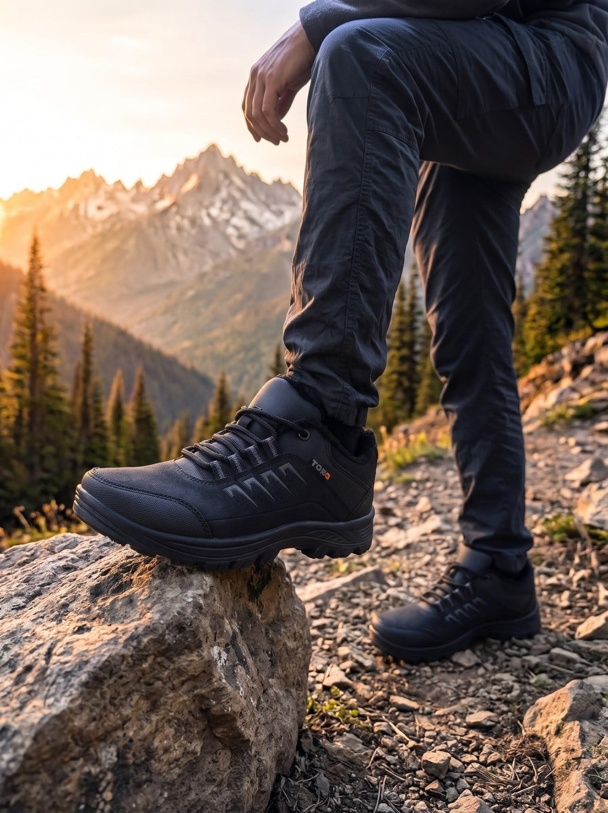 Trq Erkek Outdoor Tırmanış Ayakkabısı - Termal İçi Kürklü Su İtici Trekking Botu