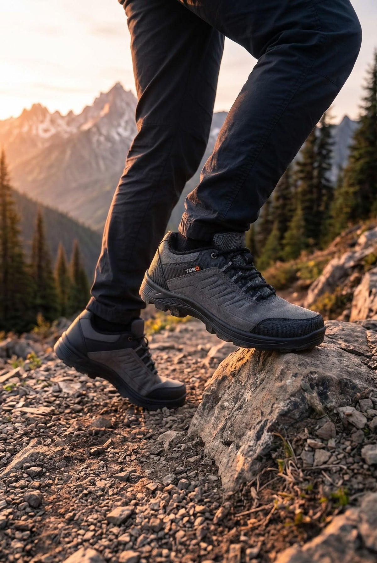 Trq Erkek Outdoor Tırmanış Ayakkabısı - Termal İçi Kürklü Su İtici Trekking Botu
