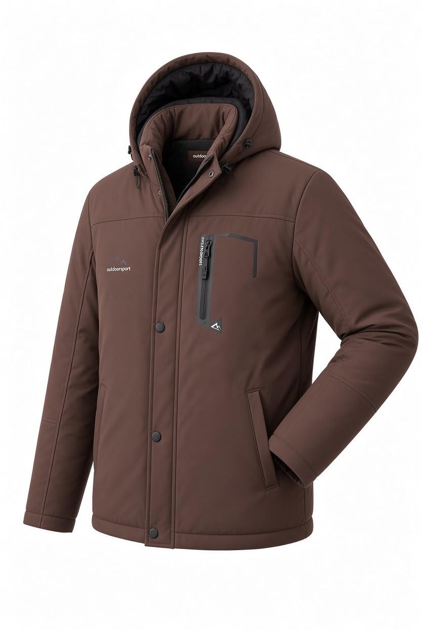 Tuc 2034 İçi Polar/Kürk Astarlı Su İtici Termal Softshell Erkek Mont - Soğuk Geçirmez Spor Kaban Büyük Beden Erkek Mont