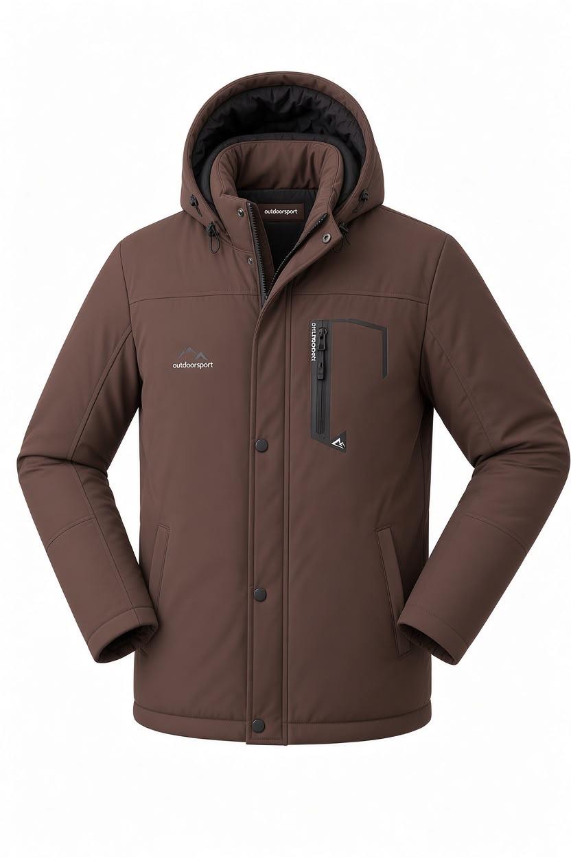 Tuc 2034 İçi Polar/Kürk Astarlı Su İtici Termal Softshell Erkek Mont - Soğuk Geçirmez Spor Kaban Büyük Beden Erkek Mont